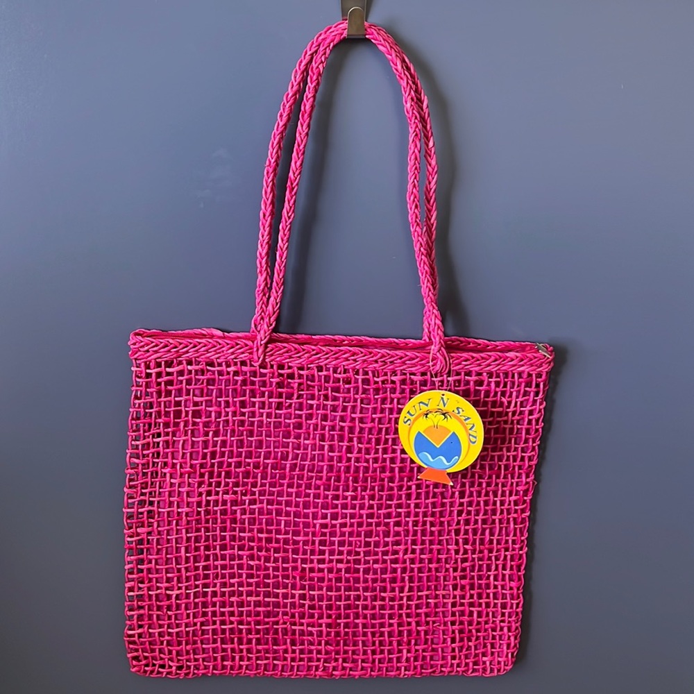Sun n Sand Straw Zipper Tote/handbag
